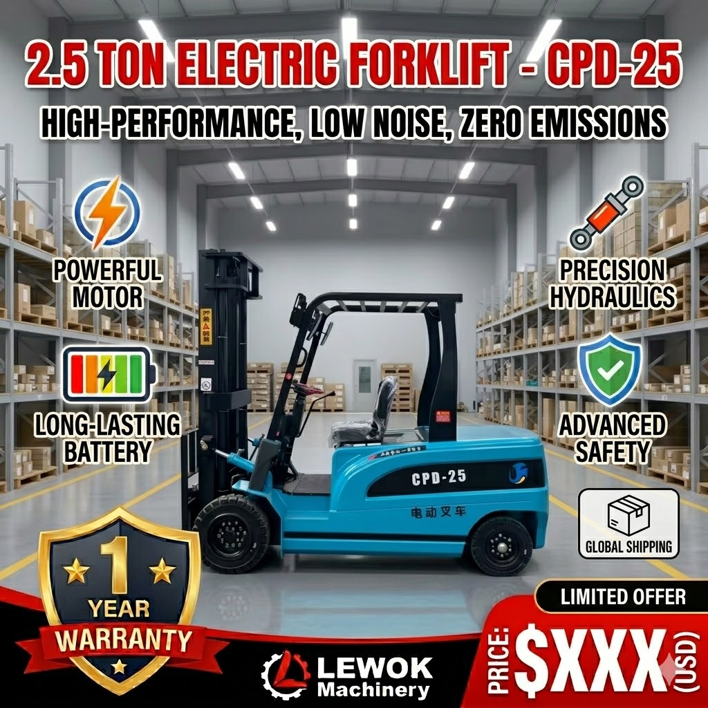 Heavy Equipment Electrical - Electric Forklift Pallet Stacker 2.5ton Lift