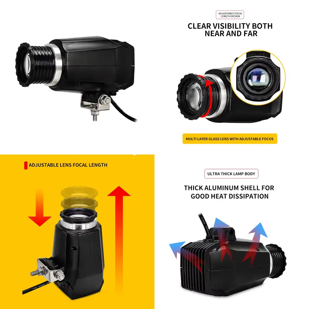 Vehicle Heavy Equipment - 20W IP67 Waterproof Safety Warning Projector