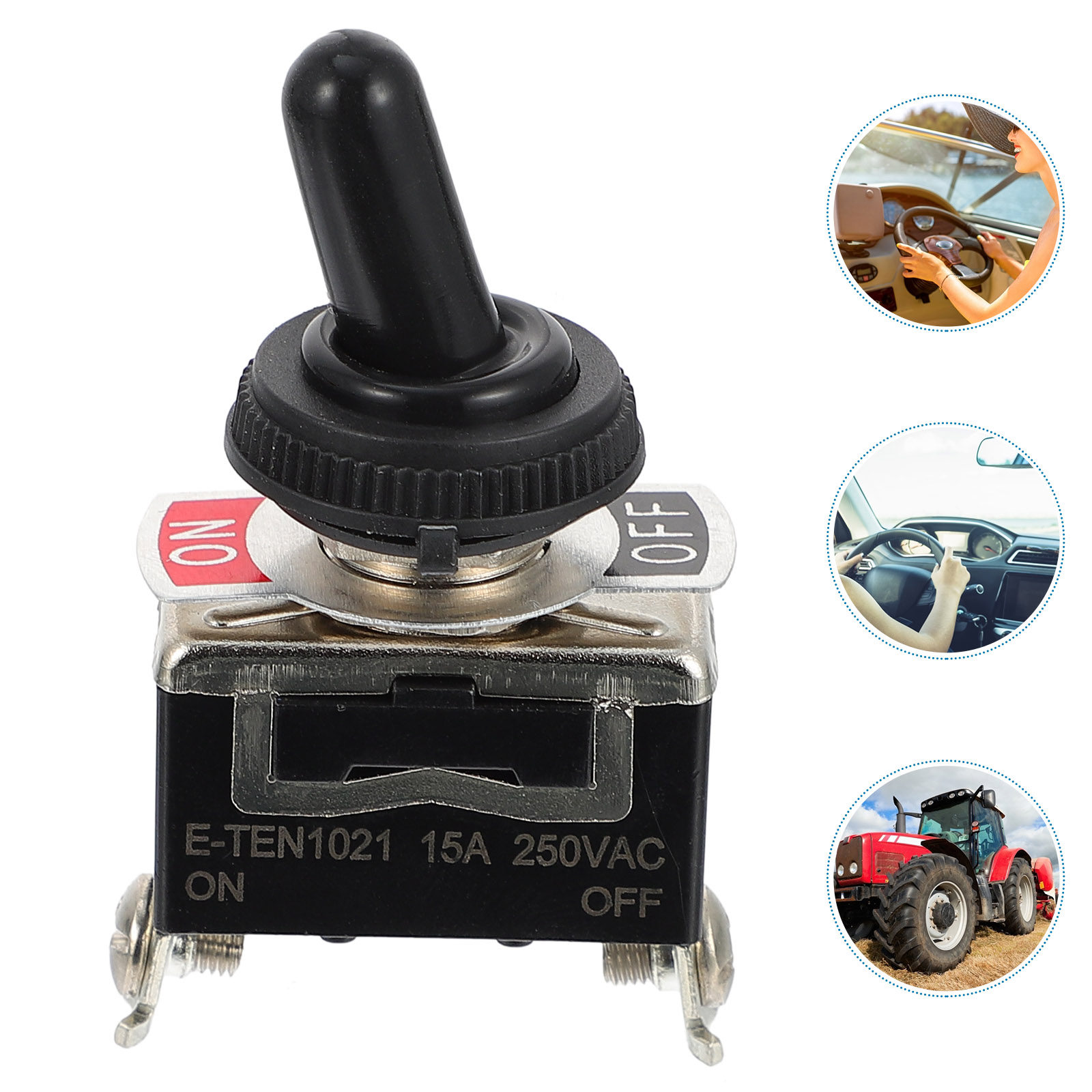 Heavy Equipment Electrical - 5Sets Marine Toggle with Waterproof Caps