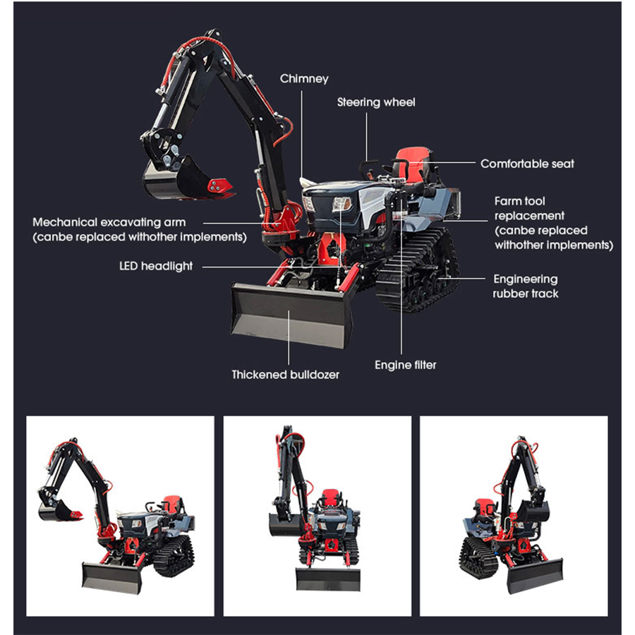 Ce Euro5 Farm 25hp 35hp 50hp 8 - огляд і ціна Tractor Backhoe