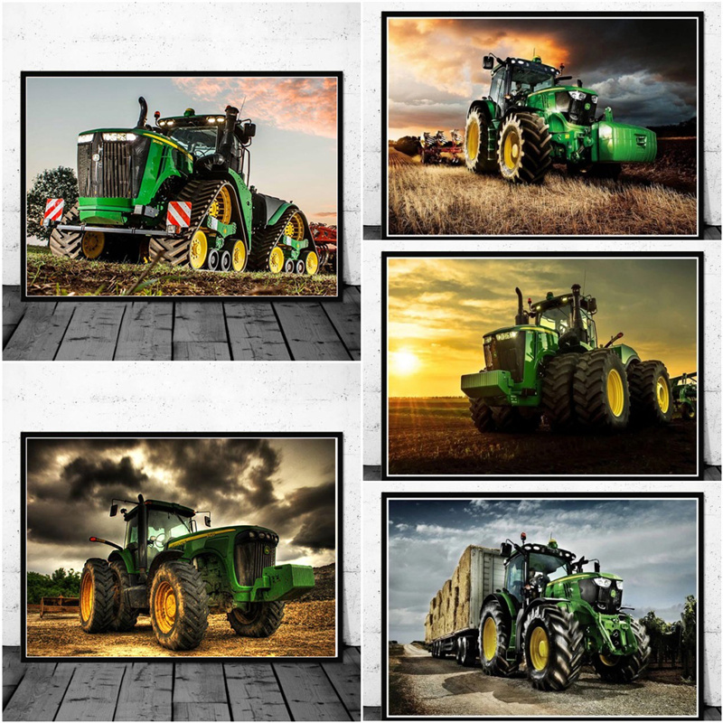 Machine Tractor Farm Poster Pr - огляд і ціна Heavy Equipment Background