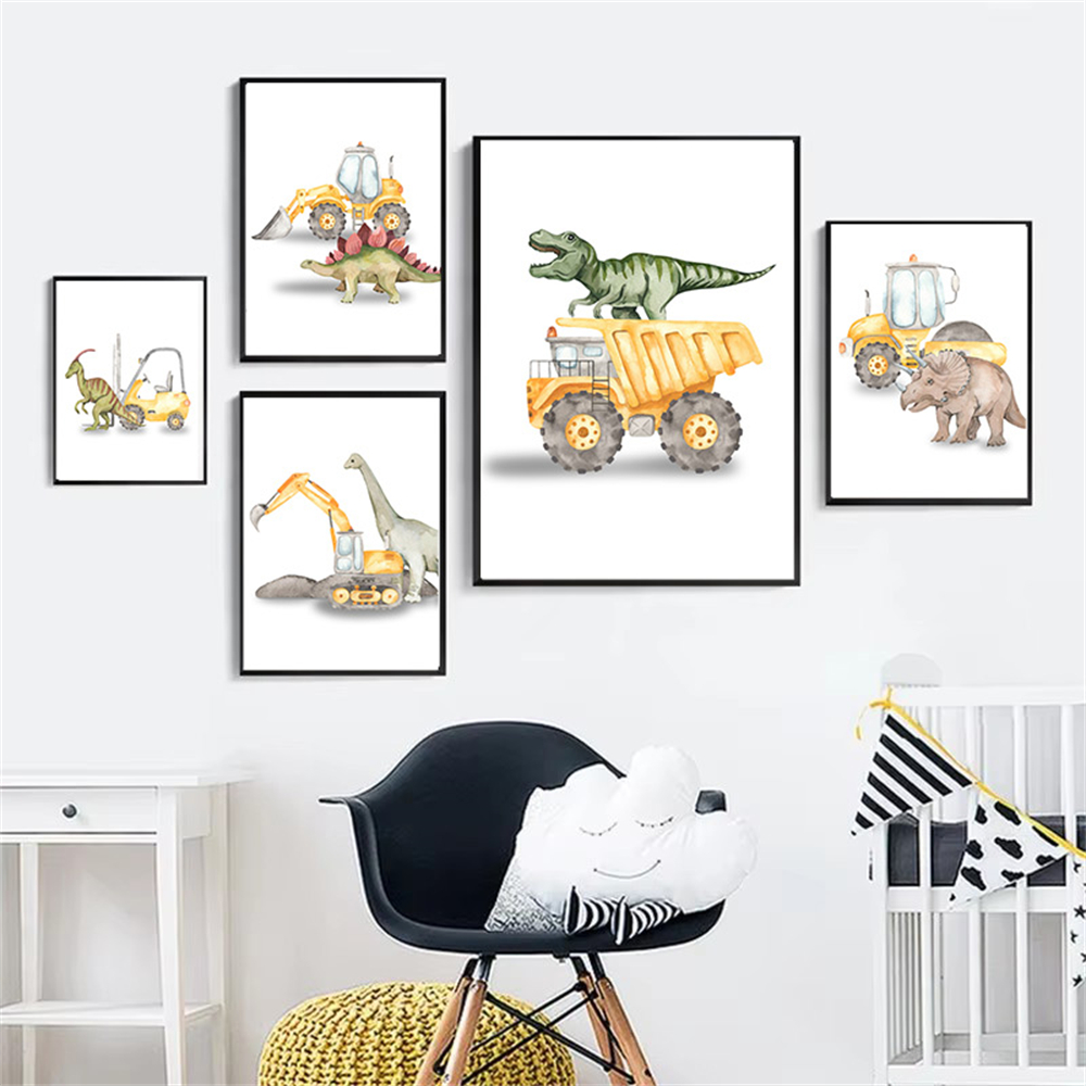 Cartoon Dinosaur Truck Tractor - огляд і ціна Heavy Equipment Background