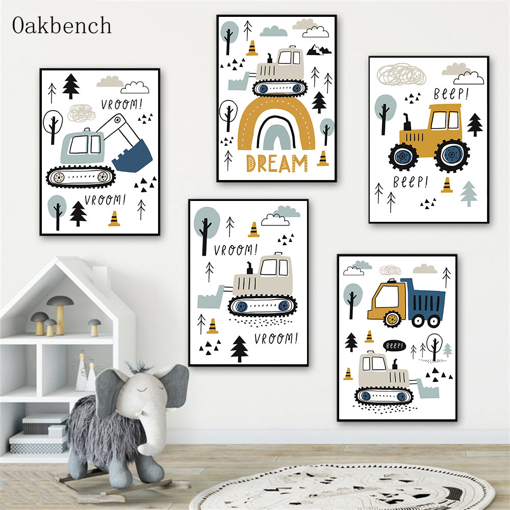 Custom Name Poster Excavator N - огляд і ціна Heavy Equipment Background
